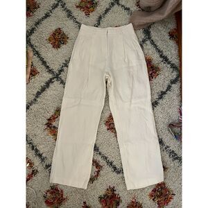 The Frankie Shop High Waist Linen Trousers - Medium